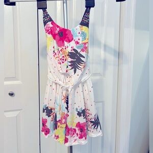 Deux par Deux White and Pink Casual Dress